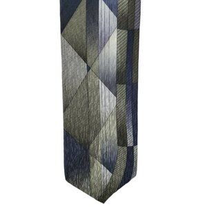 Cocktail Collection Multicolor Geometric Mens Designer Silk Classic Necktie Tie